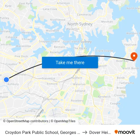 Croydon Park Public School, Georges River Rd to Dover Heights map