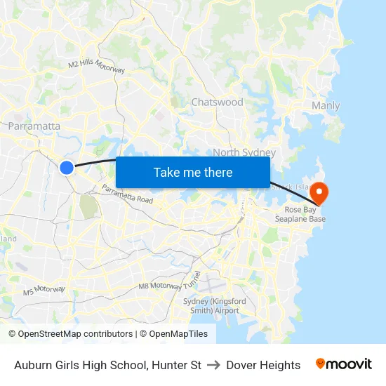 Auburn Girls High School, Hunter St to Dover Heights map