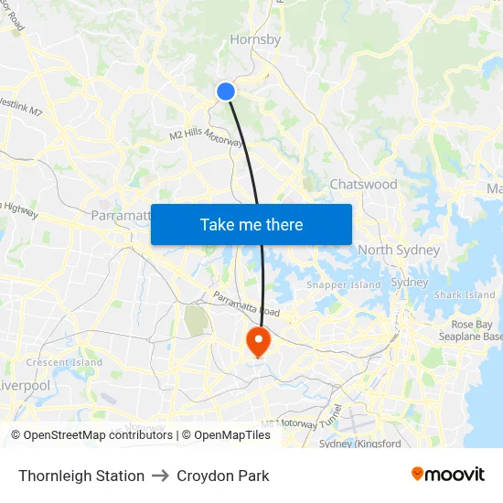 Thornleigh Station to Croydon Park map