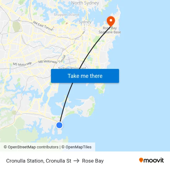 Cronulla Station, Cronulla St to Rose Bay map