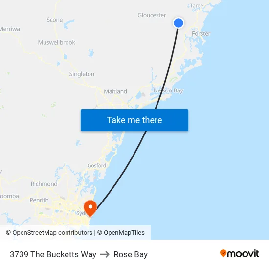 3739 The Bucketts Way to Rose Bay map