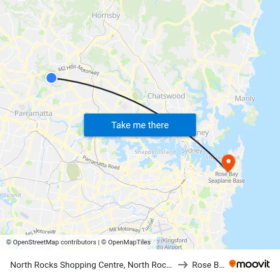 North Rocks Shopping Centre, North Rocks Rd to Rose Bay map