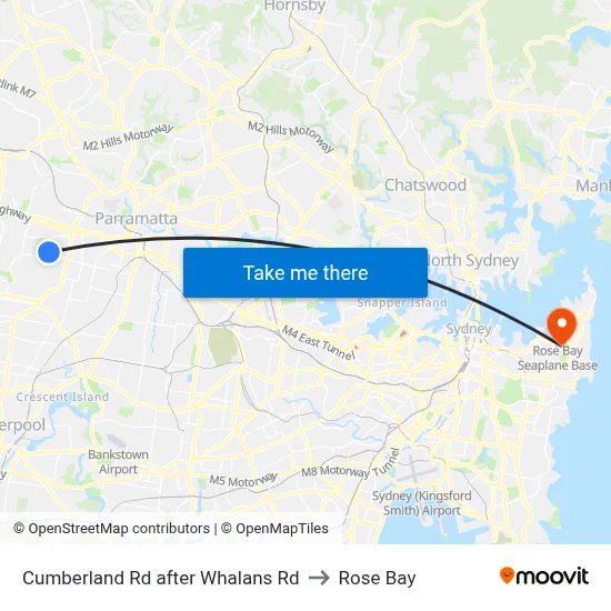 Cumberland Rd after Whalans Rd to Rose Bay map