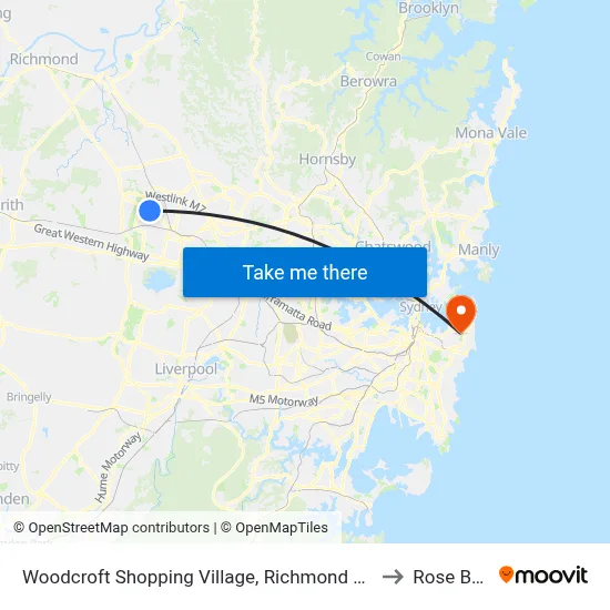 Woodcroft Shopping Village, Richmond Rd to Rose Bay map