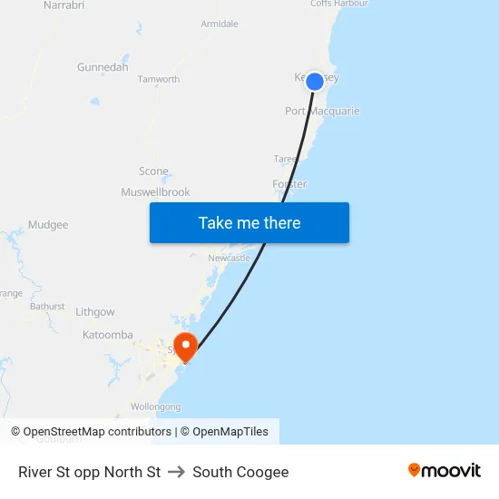 River St opp North St to South Coogee map