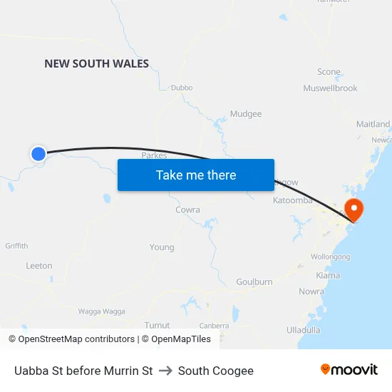 Uabba St before Murrin St to South Coogee map