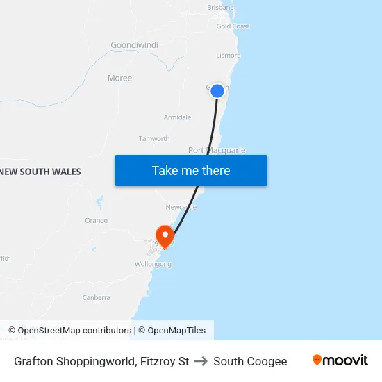 Grafton Shoppingworld, Fitzroy St to South Coogee map