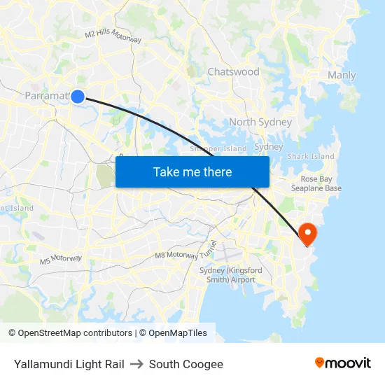 Yallamundi Light Rail to South Coogee map