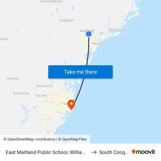East Maitland Public School, William St to South Coogee map