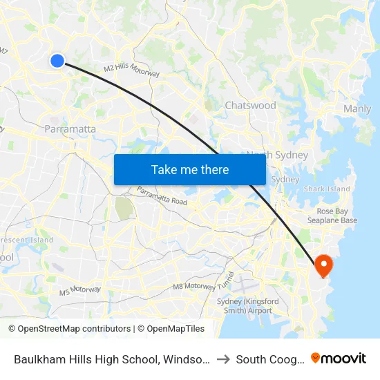 Baulkham Hills High School, Windsor Rd to South Coogee map