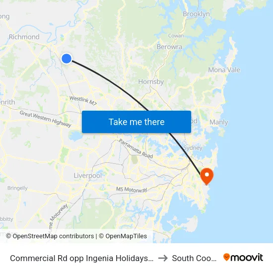 Commercial Rd opp Ingenia Holidays Avina to South Coogee map