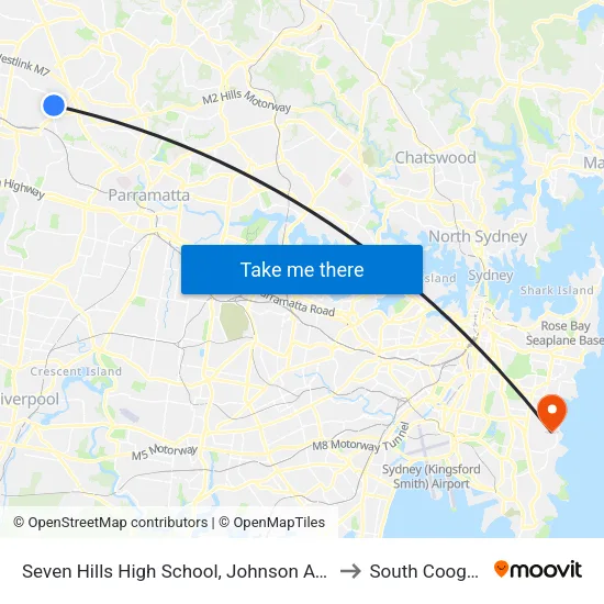 Seven Hills High School, Johnson Ave to South Coogee map