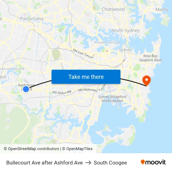 Bullecourt Ave after Ashford Ave to South Coogee map