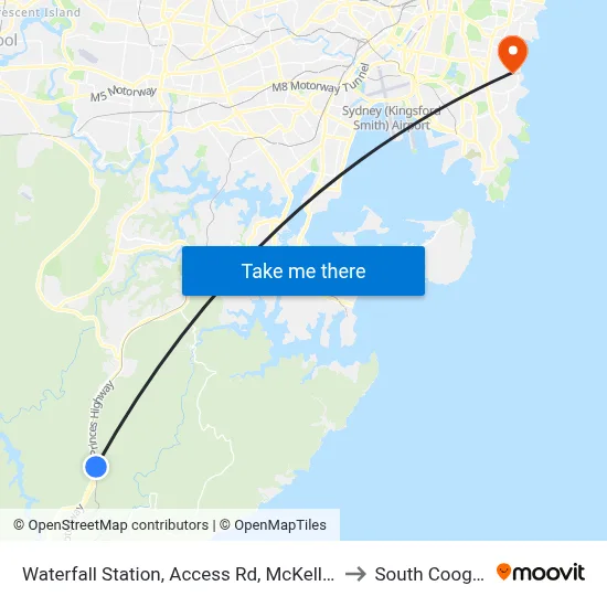 Waterfall Station, Access Rd, McKell Av to South Coogee map