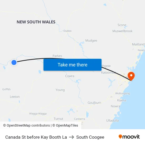 Canada St before Kay Booth La to South Coogee map
