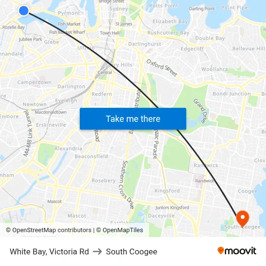White Bay, Victoria Rd to South Coogee map