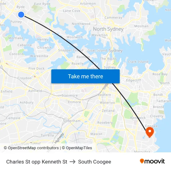 Charles St opp Kenneth St to South Coogee map