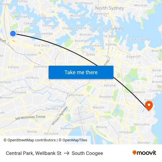 Central Park, Wellbank St to South Coogee map