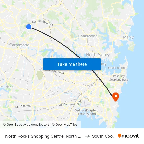 North Rocks Shopping Centre, North Rocks Rd to South Coogee map