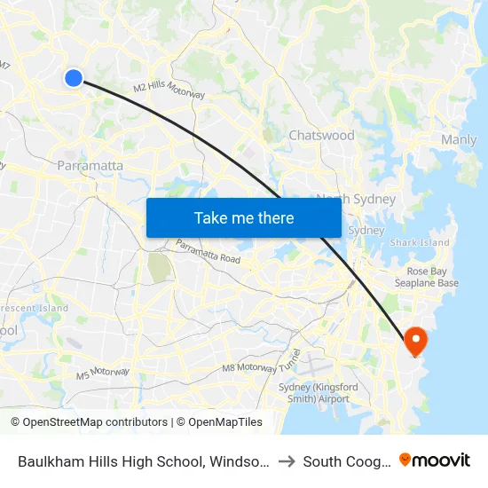 Baulkham Hills High School, Windsor Rd to South Coogee map