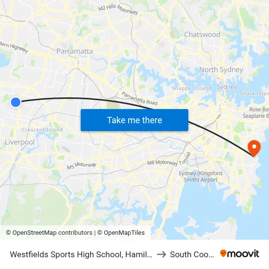 Westfields Sports High School, Hamilton Rd to South Coogee map