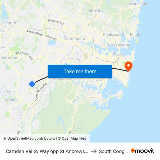 Camden Valley Way opp St Andrews Rd to South Coogee map