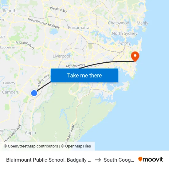 Blairmount Public School, Badgally Rd to South Coogee map