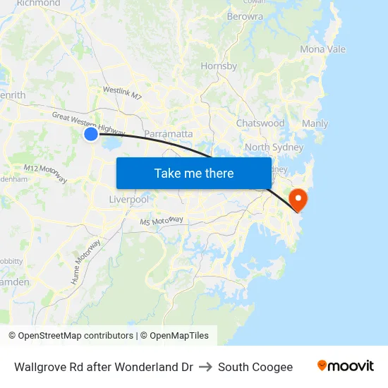 Wallgrove Rd after Wonderland Dr to South Coogee map