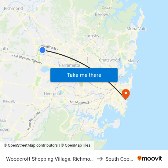 Woodcroft Shopping Village, Richmond Rd to South Coogee map