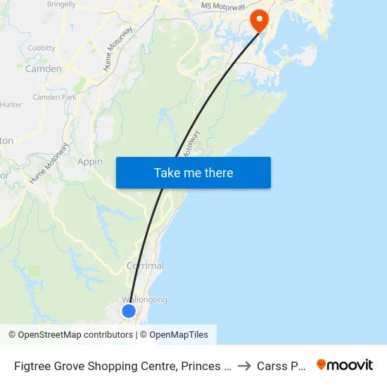 Figtree Grove Shopping Centre, Princes Hwy to Carss Park map
