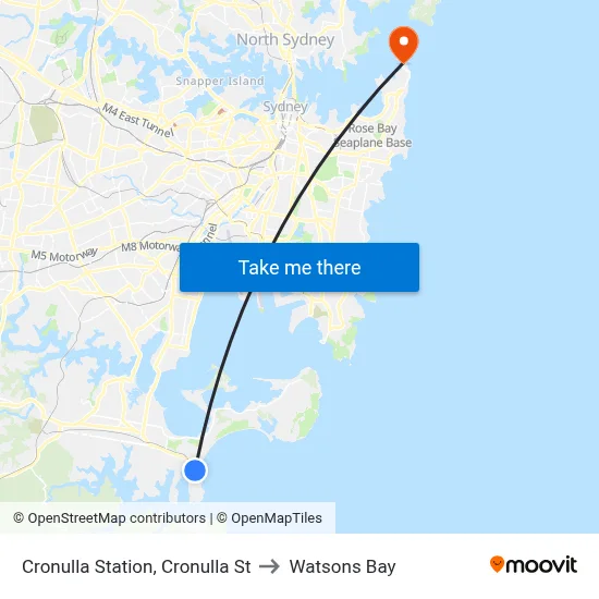 Cronulla Station, Cronulla St to Watsons Bay map