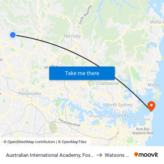 Australian International Academy, Foxall Rd to Watsons Bay map