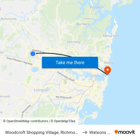 Woodcroft Shopping Village, Richmond Rd to Watsons Bay map