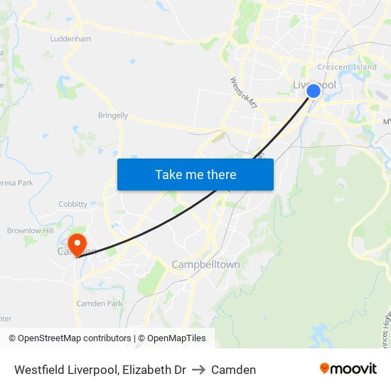 Westfield Liverpool, Elizabeth Dr to Camden map