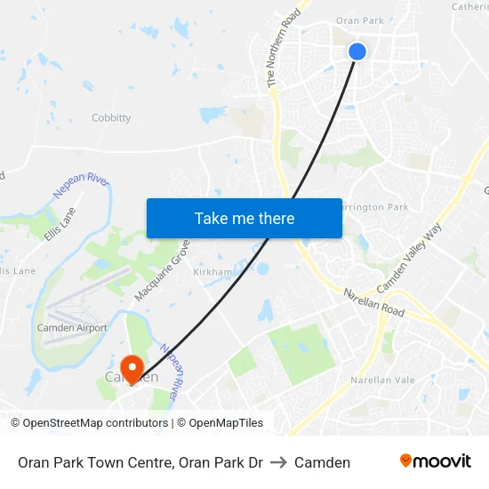 Oran Park Town Centre, Oran Park Dr to Camden map
