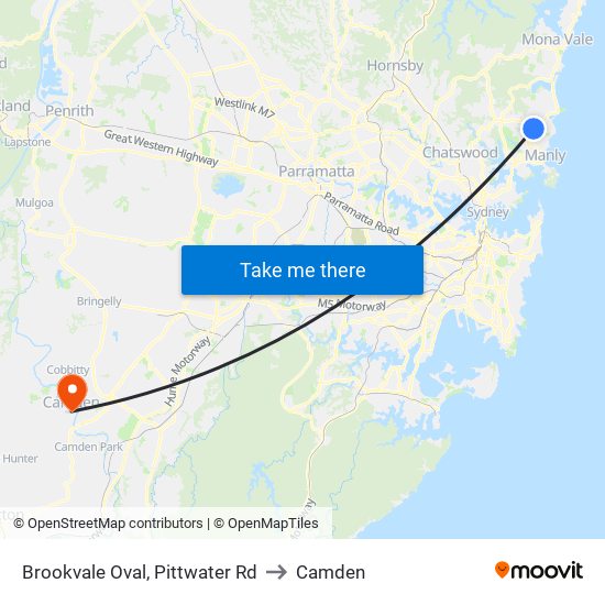 Brookvale Oval, Pittwater Rd to Camden map