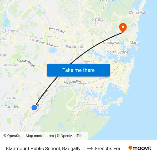 Blairmount Public School, Badgally Rd to Frenchs Forest map