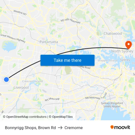 Bonnyrigg Shops, Brown Rd to Cremorne map
