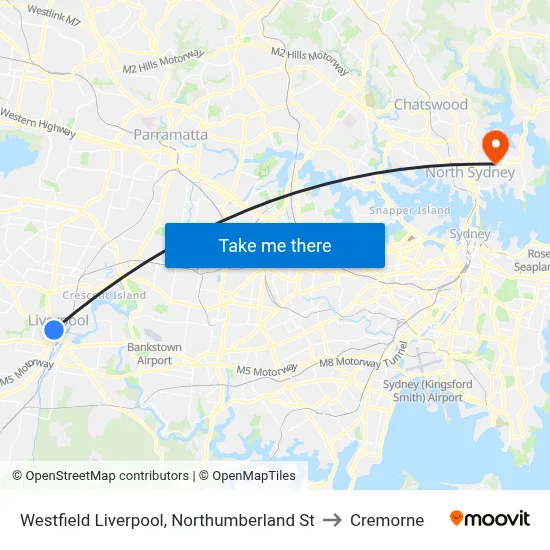 Westfield Liverpool, Northumberland St to Cremorne map