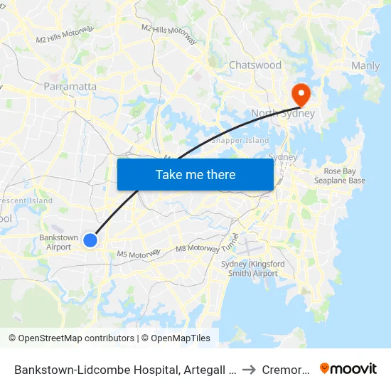 Bankstown-Lidcombe Hospital, Artegall St to Cremorne map