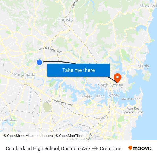 Cumberland High School, Dunmore Ave to Cremorne map