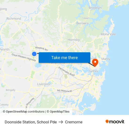 Doonside Station, School Pde to Cremorne map