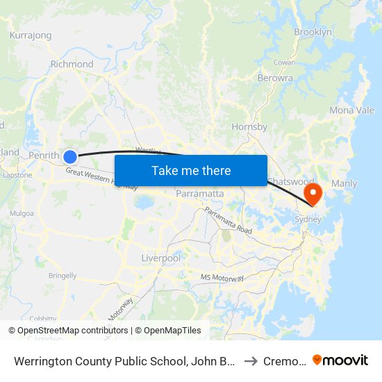 Werrington County Public School, John Batman Ave to Cremorne map