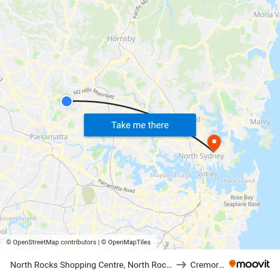 North Rocks Shopping Centre, North Rocks Rd to Cremorne map