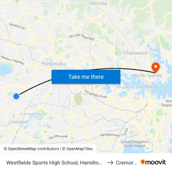 Westfields Sports High School, Hamilton Rd to Cremorne map