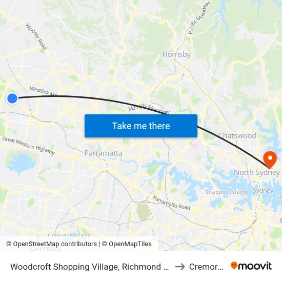 Woodcroft Shopping Village, Richmond Rd to Cremorne map