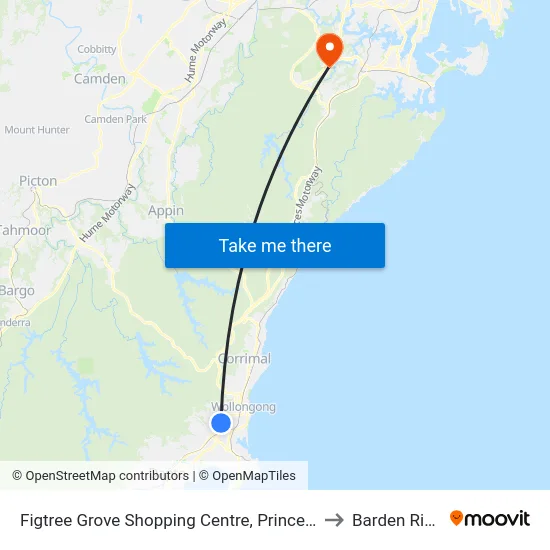 Figtree Grove Shopping Centre, Princes Hwy to Barden Ridge map