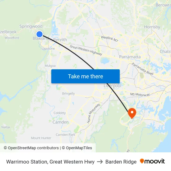 Warrimoo Station, Great Western Hwy to Barden Ridge map