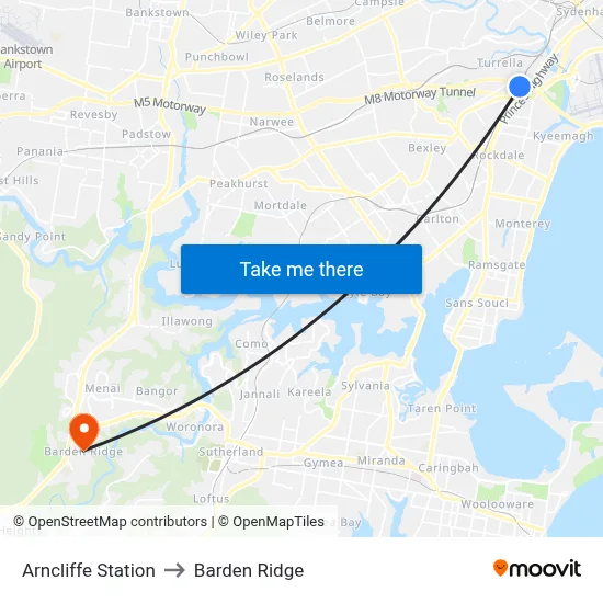 Arncliffe Station to Barden Ridge map