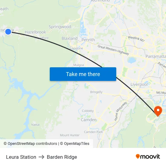 Leura Station to Barden Ridge map